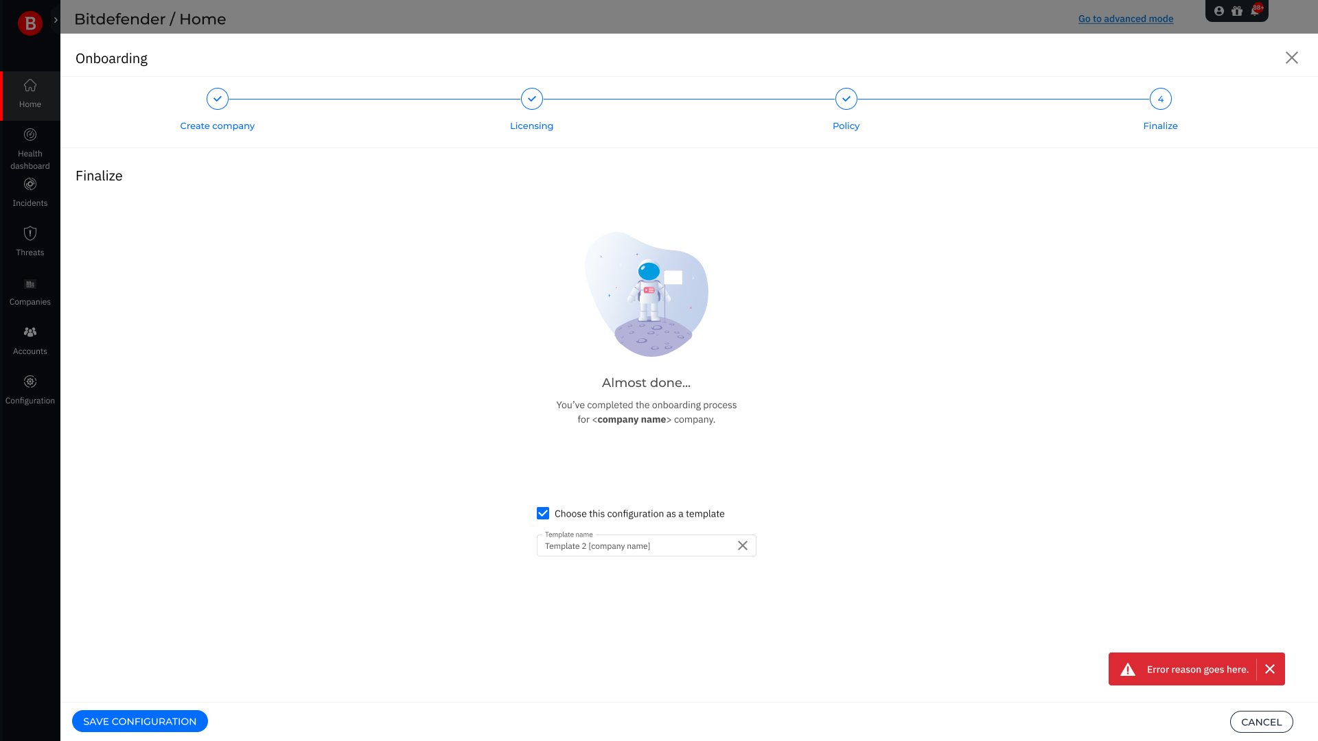 Step 4: Finalize